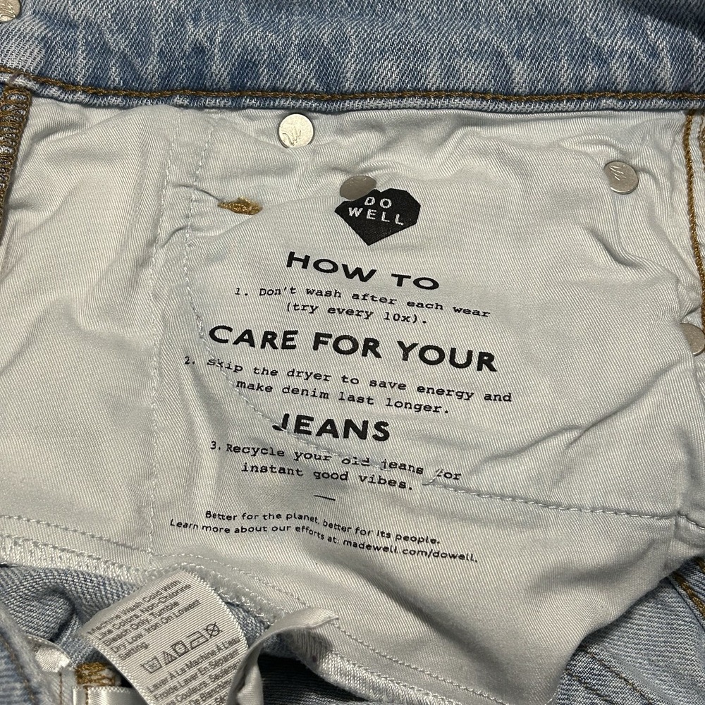 Madewell The Perfect Vintage Jean Size 25 High Rise Light Wash Tapered Leg - Picture 13 of 13